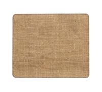 HLBSDM Tappetino per mouse in tela di iuta, morbido e bello, con bordo di bloccaggio in gomma, 10 x 12 pollici