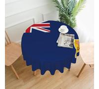 HLBSDM Tovaglia rotonda pratica con stampa della bandiera delle Isole Turks e Caicos, resistente, adatta per casa, ristorante, hotel, riunioni e come copritavolo decorativo.
