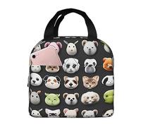 HLBSDM Unite Animals Race Piggy Panda Rabbits Borsa termica per il pranzo, congelabile, impermeabile, Bento Lunch Box, per donne e uomini, per picnic, ufficio, spiaggia