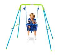 HLC Altalena per Bambini,Altalena da Giardino per Bambini Pieghevole，Altalena da Giardino Interno ed Esterno，Altalena Neonato，Adatto dai 9 ai 36 Mesi,135x135x122cm