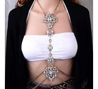 HLD Catena per Il Corpo, Catena per Imbracatura, Temperamento Esagerato del Diamante Catena per Il Corpo Versatile All'avanguardia, Adatta A Donne E Ragazze,D