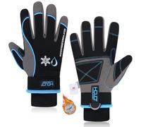 HLDD HANDLANDY Guanti impermeabili per uomo e donna, guanti termici antivento, guanti invernali touchscreen, guanti da sci, guanti da lavoro caldi guanti da snowboard, Blu, XL