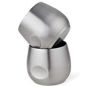 HLELU Tazze da Espresso nel Acciaio Inossidabile 2 Pezzi, 150 Ml Bicchiere Infrangibile con Isolamento Un Doppia Parete, Tazza Piccola per Picnic All'Aperto