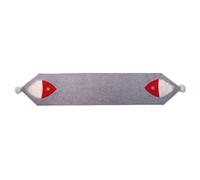 Hlennotor Runner da Tavola Natalizio, Decorazioni per Tavolo da Pranzo in Cucina Classica Runner da Tavolo Autunnale Sciarpa per Camino Gnomi Tovaglia Grigia Facile da Usare 175 X 35 cm