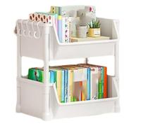 Hlennotor Scaffale Porta Snack per la Casa, Cesto Porta Frutta e Verdura da Cucina A 2 Livelli