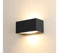 HLFVLITE Lampada da parete per esterni, potenza max. 40 W, E27, in alluminio pressofuso, diffusione verso l’alto e verso il basso, per la terrazza e per gli ambienti esterni, IP44, impermeabile, grigio antracite