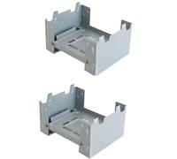 HLGDSWO Mini Stufa a combustibile Solido Antivento Pieghevole compatta da 2 Pezzi, Stufa Tascabile Portatile Ultraleggera for emergenze