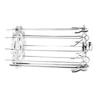 HLGDSWO Set di spiedini for girarrosto in Acciaio Inossidabile da 25 cm for girarrosto for Barbecue, pentole da Campeggio rotanti a 360 Gradi