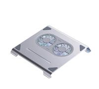 HLGDSWO Supporto di raffreddamento for laptop a doppia ventola con design pieghevole, supporto da tavolo in lega di alluminio e porta USB-C(Silver)