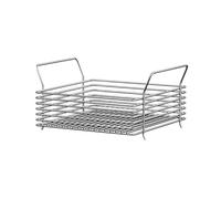 HLHLOP777 Cesto di frutta Cestino portafrutta in filo di acciaio inossidabile, contenitore traspirante for frutta e verdura, snack versatili Fruttiera per il bancone della cucina(Piccolo)