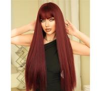 HLHLOP777 Parrucche Qi Bangs, Parrucca for Capelli Lunghi e Lisci, Copertura for la Testa Naturale soffice Traspirante da Donna .per Il Partito Giornaliero