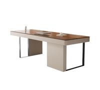 HLHLOP777 Scrivania del computer Scrivania moderna e minimalista con cassetti gambe in acciaio al carbonio, scrivania di lusso for ufficio domestico Scrivania da studio(M)