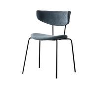 HLHLOP777 Sedie da pranzo Dining Kitchen Vintage Corduroy Seat with Upholstered Back, Modern Mid Century Living Room Side Chairs, Classic Design with Ergonomic Comfort Set di sedie da pranzo(Blue)