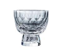 HLHLOP777 Tazze di vetro Piccole tazze da tè in vetro trasparente con piedini colorati, bicchierini degustazione for motivo a rombi, 1,7 oz/50 ml Bicchieri da cocktail(Transparent)