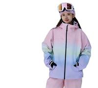 HLHLOP777 Tuta da neve Color gradient ski suit women's cotton warm snow set Tute da neve per esterni(XL)