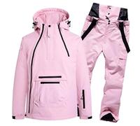 HLHLOP777 Tuta da neve Ski suit unisex set, single and double board ski clothes and pants Tute da neve per esterni(Pink,Piccolo)