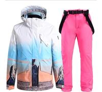 HLHLOP777 Tuta da neve Winter Ski Suit Women's Set Warm and Thick Outdoor Tute da neve per esterni(Pink,XXX-Large)