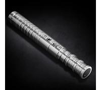 Hlieeosfcn Spada Laser, 7 Colori RGB FX Dueling Light Saber per Bambini, Argento Metallo Manico in Alluminio Spada Laser Splicabile, Regalo per Bambini Halloween Cosplay