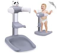 Hlieeosfcn Supporto in piedi per baby shower, sedile per vasca da bagno per bambini con base stabile antiscivolo, regolabile in altezza per 6-36 mesi, ideale come regalo per baby shower