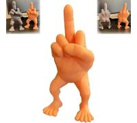 Hliloy Figura del dito medio con gambe, regalo per dito medio, divertente decorazione da scrivania, accessorio da scrivania, statuetta divertente, decorazione per casa e ufficio, decorazione per il