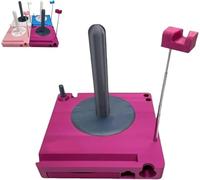 Hliloy Scatola organizer portatile per bobine di filati, contenitore per uncinetto, scatola multifunzione per bobine di filato con supporto per telefono, porta fili staccabile, per gli amanti del