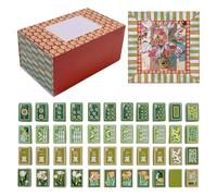 Hliloy Set di piastrelle Mahjong dipinte a mano, 160 piastrelle acriliche uniche con arte vivace, set Mahjong, piastrelle colorate creative uniche, durevoli e portatili, per amanti del gioco e