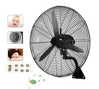 HLILY Ventilatore Oscillante da Parete,Ventilatore Elettrico Raffreddato con 3 velocità,Ventilatore Industriale A Parete Nero Ventola Rotante 120° per Magazzino/Officina(22 Pollici-31in)