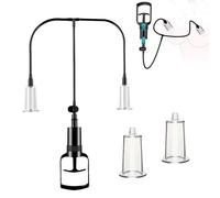 Hlimind Kit Pompa per Seni con 2 Ventose per Capezzoli per Donne, Pompa Vaginale e Clitoridea, Giocattolo Sessuale per Solo o Coppie, Include 2 Ventose Forti per BDSM e Giochi Erotici