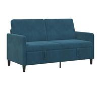 hliofuir Divano a 2 posti con vano portaoggetti, colore blu, 152 x 78 x 87 | Divano imbottito salvaspazio per soggiorno e camera da letto con vano pieghevole e rivestimento sfoderabile in poliestere.