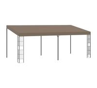 hliofuir Gazebo da parete, 6 x 3 m, tenda parasole per terrazza, colore | Robusto gazebo con telaio in acciaio e rivestimento in poliammide per terrazza e cortile, fornisce protezione dal sole.
