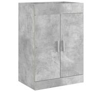 hliofuir Mobile sottobagno grigio cemento, 78,5 x 37,5 x 81 cm, in legno | Mobile sottolavabo strutturato per bagno e WC degli ospiti. Sfrutta al meglio lo spazio sotto il lavandino.