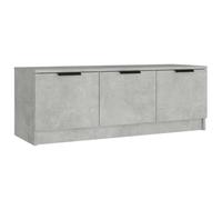 hliofuir Mobile TV grigio cemento, 102 x 35 x 36,5 cm, in legno | Mobile basso compatto grigio cemento per soggiorno e camera da letto, offre protezione dalla polvere grazie alla porta