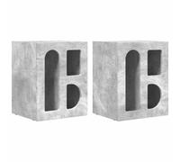 hliofuir Set di 2 comodini grigio cemento, 40 x 35 x 50 cm, in legno | Comodino compatto con ripiani aperti per la camera da letto. Offre un pratico spazio di archiviazione in piccoli spazi.