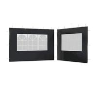 hliofuir Set di 2 pannelli laterali per feste, con finestra, 300 x 195 cm | Elegante protezione da sguardi indiscreti per gazebo e gazebo in giardino. In robusto PE con finestre e pratica chiusura in .