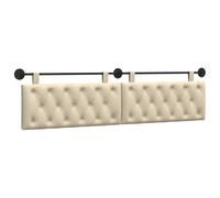 hliofuir Set di 2 testiere sospese in tessuto, colore crema, 210 x 55 cm | I cuscini da parete imbottiti in set da 2 per camera da letto offrono un comodo schienale quando leggi a letto.