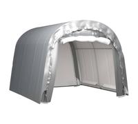 hliofuir Tenda multiuso, 300 x 300 cm, per esterni, colore: grigio | Robusta protezione in giardino: robusta struttura in acciaio zincato e polietilene resistente per attrezzature esterne.