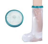 HLIWS 1 Pezzo Protezione Gesso Gamba per Doccia, Copertura Impermeabile Gesso Gamba, Riutilizzabile Copertura Impermeabile, per Coscia, Ginocchio, Piede Pendant la Douche (Bianco Trasparente)