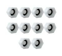 HLIWS 10 pezzi 1/2-inch BSP Tappo Blocco Fissaggio Femmina Esagonale,con Rondelle,Rubinetto filettato per elettrodomestico(Filettatura femmina)