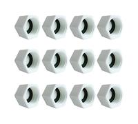 HLIWS 12 pezzi 3/4-inch BSP Tappo Blocco Fissaggio Femmina Esagonale | PPR,resistente e durevole,con guarnizione in gomma,per uso in giardini all’aperto,lavatrici,ripostigli-filettatura interna