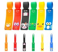 HLIWS 12 Pezzi Etichette per Valigie, Simpatico Identificatore Valigia, Bagagli Tag, per Borse da Viaggio, Bagagli Registrati, Valigie, Borse per Laptop, Zaini