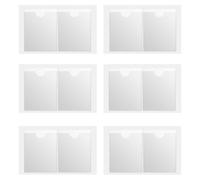 HLIWS 12 Pezzi Trasparente Autoadesivo Supporto,per supermercati-12,1x8,2cm | PVC,con adesivo sul retro,trasparente,impermeabile,utilizzabile come porta biglietti da visita,etichette per scaffali