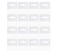 HLIWS 140 Pezzi Etichette Display Pieghevoli,trasparente Attaccaglie Adesive,Ganci Flessibili per Espositori per Negozi al Dettaglio(50mm x 45mm)