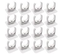 HLIWS 16 Pezzi 40mm Fascette per Tubi Regolabili,Fascetta stringitubo Autoadesivi,Tubo Staffa a U in PVC,per Fissare Tubi Interni ed Esterni