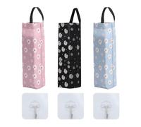 HLIWS 3 Pezzi Porta Sacchetti Spazzatura,Pieghevole da Appendere,Porta Sacchetti Cucina,per Riporre i Sacchetti di Plastica(con 3 Ganci)