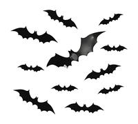 HLIWS 3D Halloween Pipistrello,Pipistrelli da Appendere,4 taglie Adesivo Pipistrello Spaventoso,44 Pezzi,Pare Finestra Domestica Halloween Adesivi