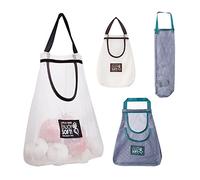 HLIWS 4 Pcs Borse a Rete Riutilizzabili per La Spesa,Borsa della Spesa per Verdura Frutta,Set Lavabile Portatile Borsa Organizer Busta(2 Colori)