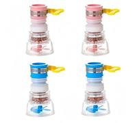 HLIWS 4 pcs Rubinetto A Prova Di Schizzi,Rubinetto Rotante a 360,dispositivo per il risparmio dell'acqua del rubinetto,Adatto Per Cucina, Bagno(rosa,blu)