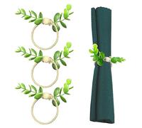 HLIWS 4 Pezzi Foglia Portatovaglioli,Portatovaglioli fatti a mano,Portatovaglioli Creativo Foglie,per Ringraziamento,Nozze,San Valentino,Tavolo Decorazione