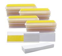 HLIWS 50 Pezzi 2.5 * 7.6cm Porta Etichetta Adesivi,Porta Etichette In Plastica,Trasparente Porta Prezzi,Per Negozio Office Home(Con cartoncino)