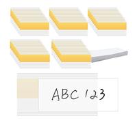 HLIWS 50 Pezzi 4 * 8cm Porta Etichetta Adesivi,Porta Etichette In Plastica,Trasparente Porta Prezzi,Per Negozio Office Home(Con cartoncino)